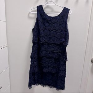 Jessica Simpson Navy Laced Sleeveless Formal Dress- Size 10